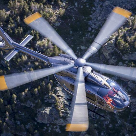 Helicopter under maintenance